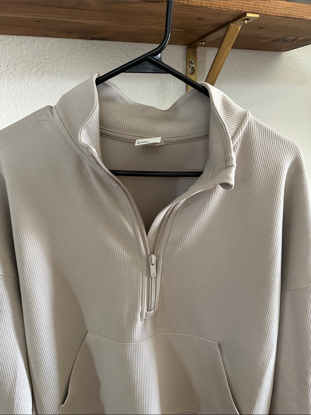 All in Motion Half Zip Beige Sweatshirt - Picture 2 of 11